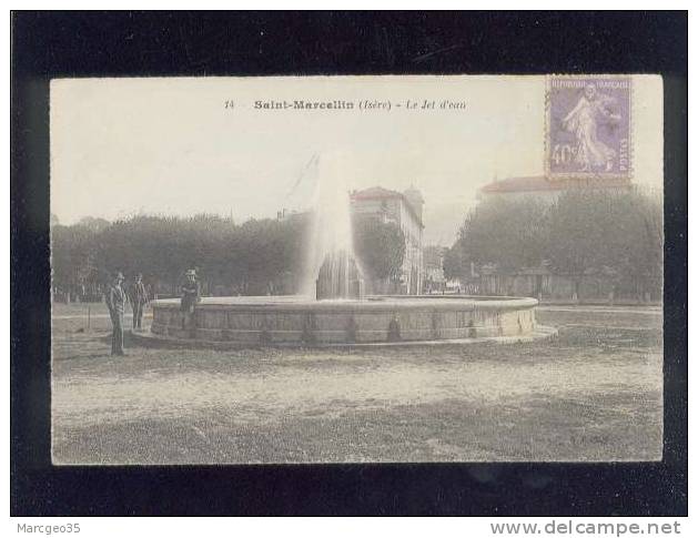 Saint Marcellin Le Jet D'eau édit.B.F. N° 14 Couleur  Animée Belle Carte - Saint-Marcellin