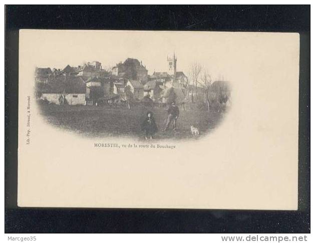 Morestel Vu De La Route Du Bouchage édit.béraud Animée Belle Carte Précurseur - Morestel