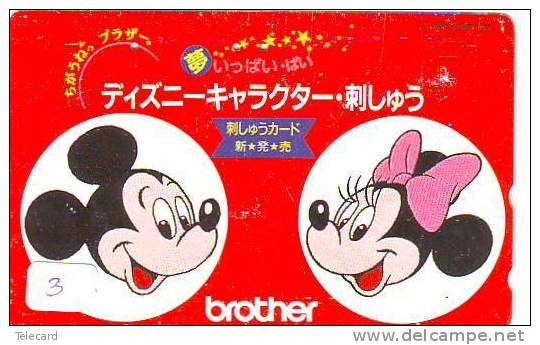 Telefonkarte Japan Télécarte DISNEY (3) Japon  Phonecard Japan * Mickey Mouse - Disney