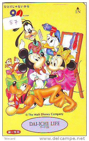 Télécarte DISNEY (87) Japon  Phonecard Japan * Telefonkarte Japan * Mickey Mouse - Disney
