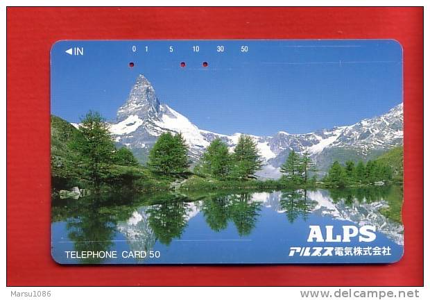 Japan Japon  Telefonkarte Télécarte Phonecard Telefoonkaart  -  Alpen Berge Alps - Montagnes