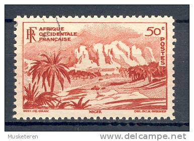 Afrique Occidentale Francaise A.O.F. 1947 Mi. 37 Niger Landschaft Landscape - Gebraucht