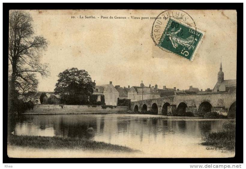 72 - Montfort-le-Gesnois - Pont-de-Gennes - Vieux Pont Romain Sur L'Huisne - 10 - Montfort Le Gesnois