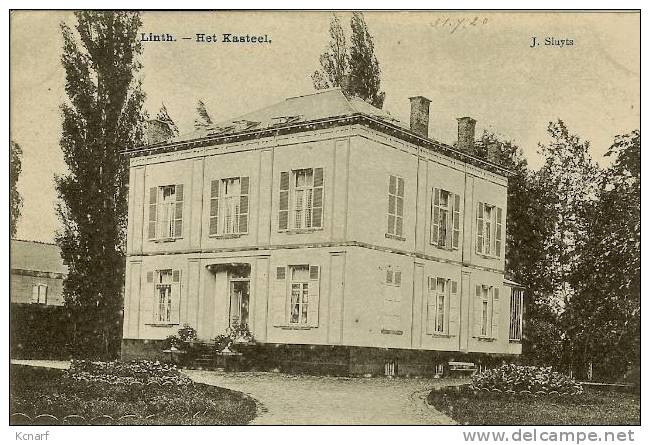 CP De LINTH ( Lint ) " Het Kasteel " Avec Cachet Relais De LINTH . - Lint