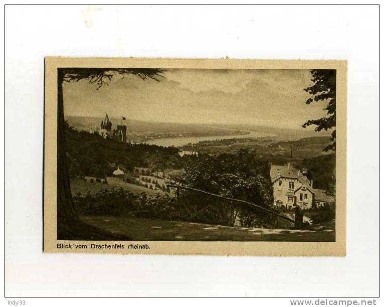 - ALLEMAGNE . RHENANIE DU NORD WESTPHALIE . BLICK VOM DRACHENFELS RHEINAB - Drachenfels