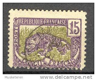 French Congo 1901 Mi. 35  15 C Panther - Autres & Non Classés