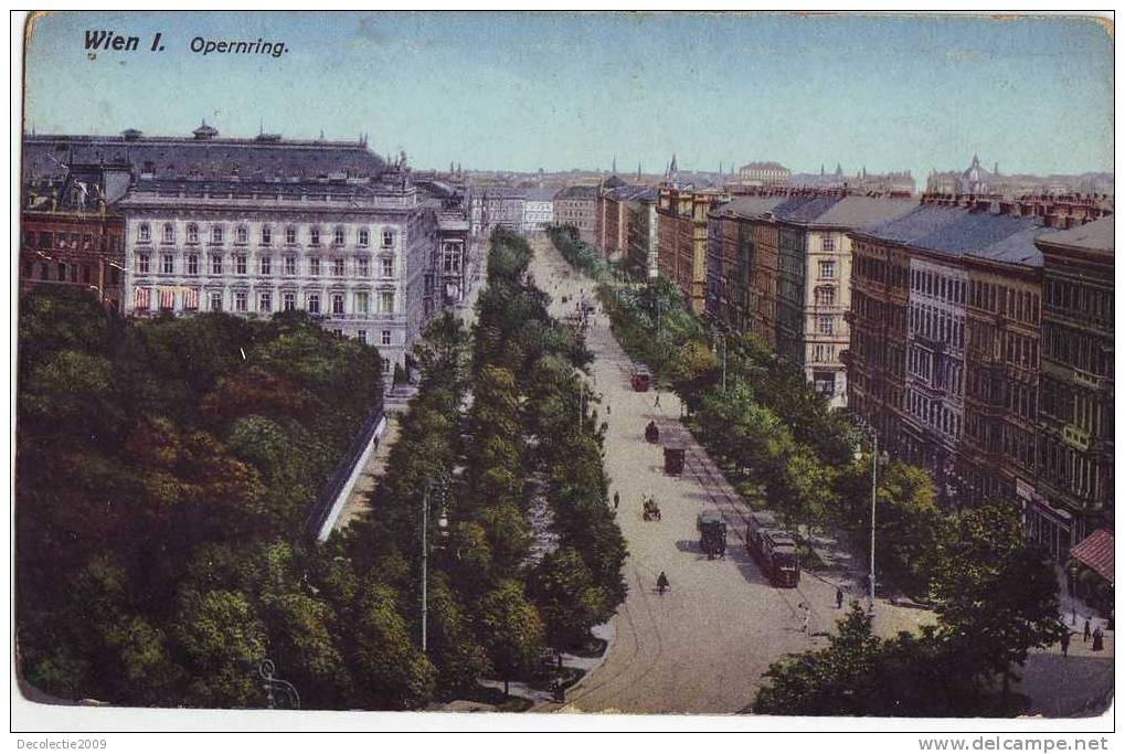Z2010 Austria Osterreich Wien Opernring Circulated 1912 Missing Stamp - Sonstige & Ohne Zuordnung