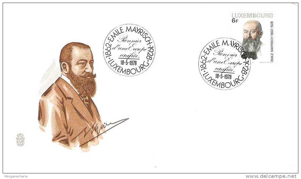 LUXEMBOURG,  1978 EMILE MAYRISCH - Commemoration Cards