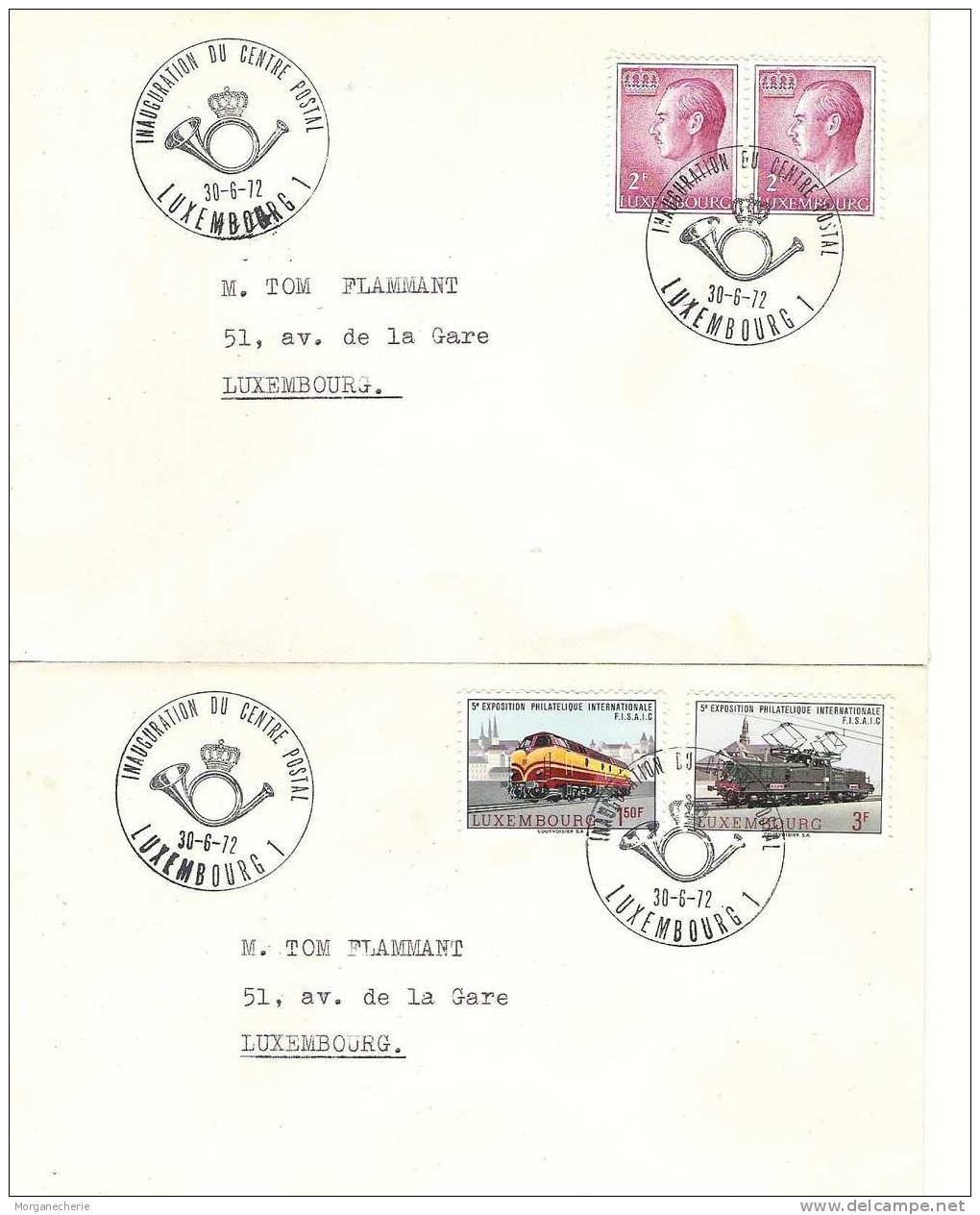 LUXEMBOURG,  1972 CENTRE POSTAL - Cartes Commémoratives