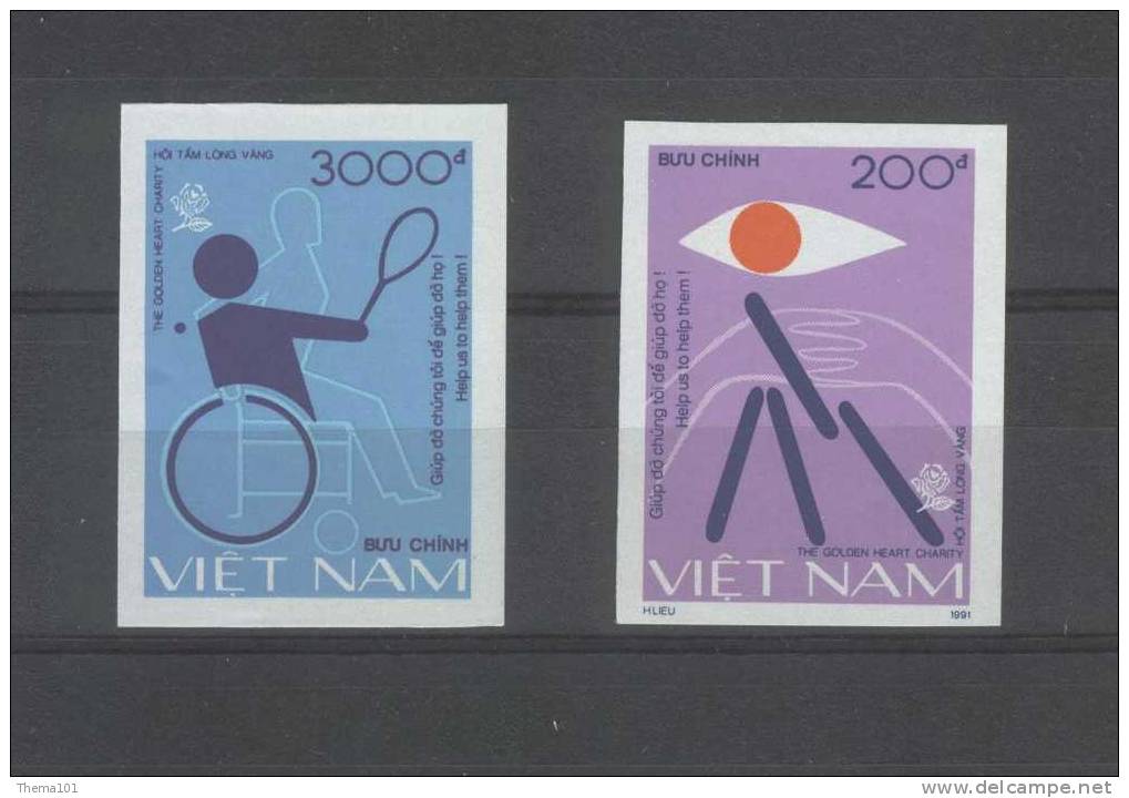 Handisport, Tennis, Viet Nam , Non Dentelé ** ( Imperf MNH  ) TTB - Behinderungen