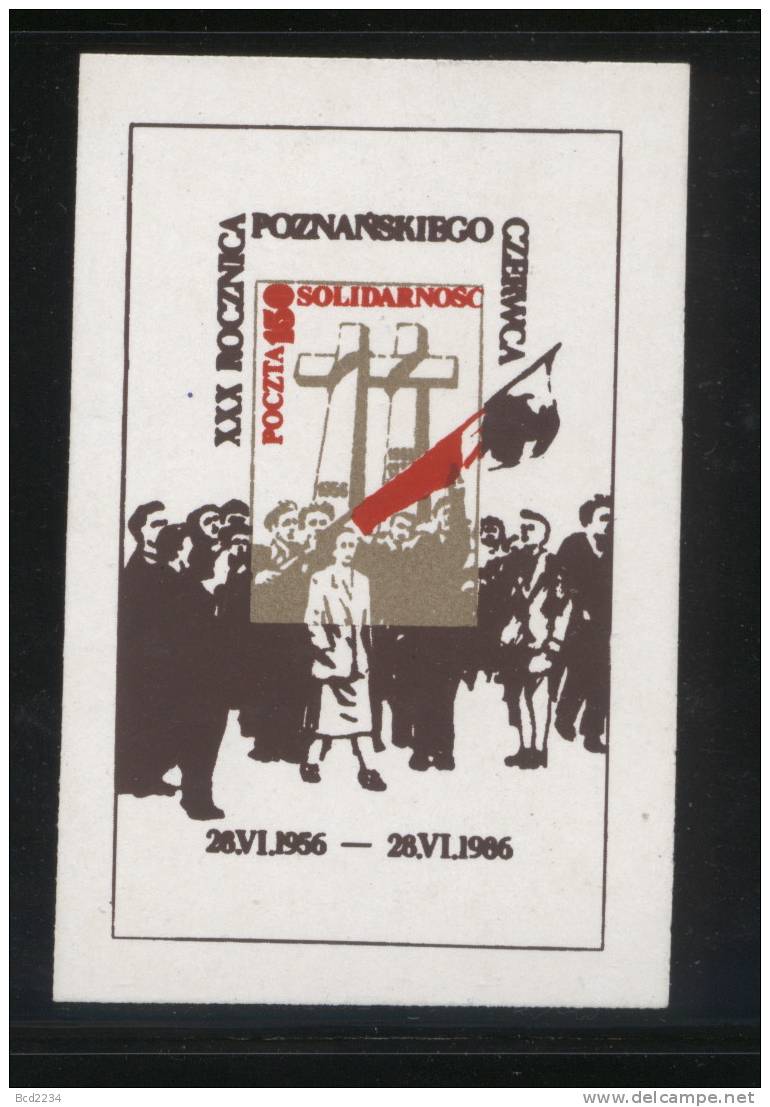 POLAND SOLIDARNOSC (POCZTA SOLIDARNOSC) 1956 30TH ANNIV OF POZNAN JUNE (SOLID0357/0376) - Viñetas Solidarnosc