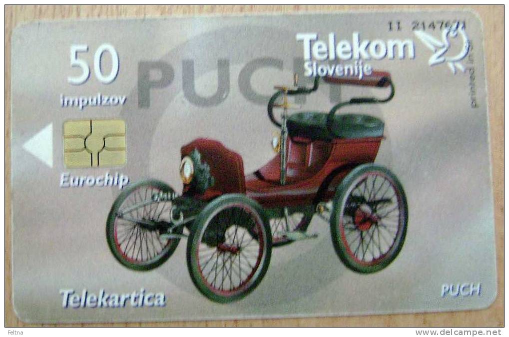 SLOVENIA PHONECARD WITH 1901 JANEZ PUCH CAR - Auto's
