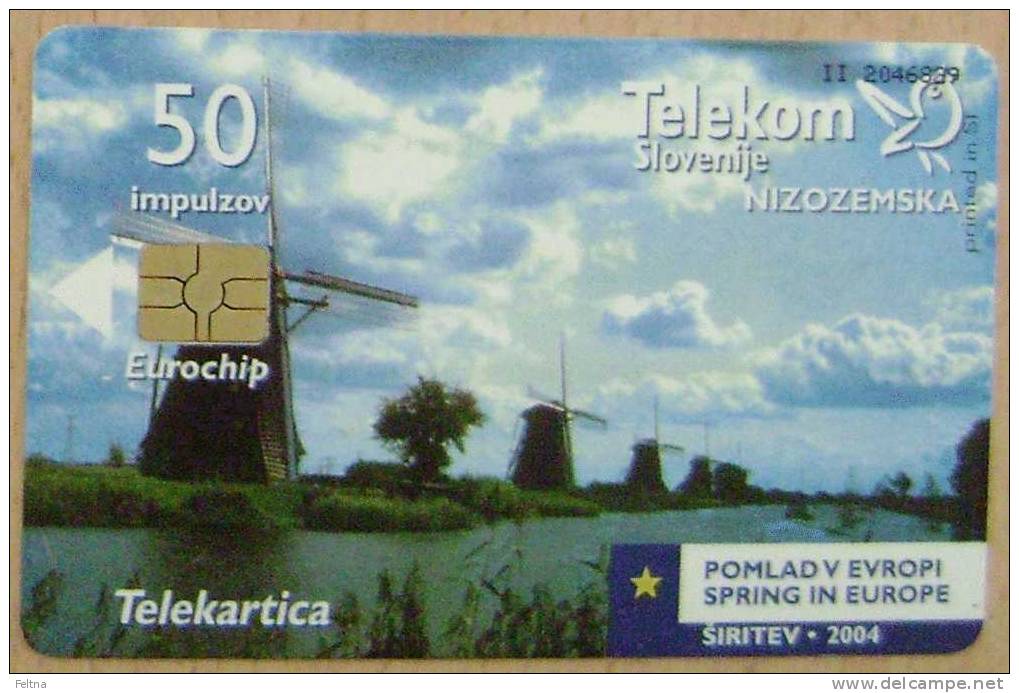 SLOVENIA PHONECARD MEMBERS OF EU HOLLAND NETHERLANDS - Landschappen