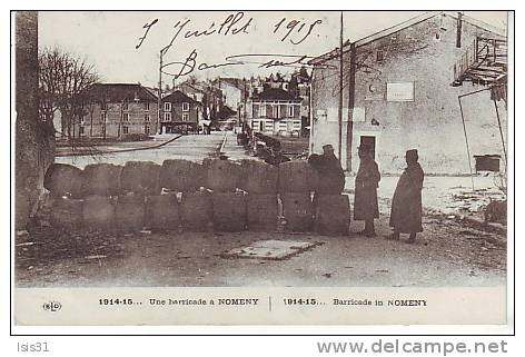 Dép 54 - Militaria - Guerre 1914-18 - Militaria - RF8828 - Nomeny - Une Barricade - Bon état - Nomeny