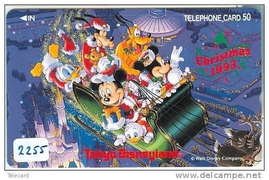 DISNEY Phonecard Japan (2255) CHRISTMAS *  Telefonkarte Japan * Télécarte Japon * Mickey Mouse - Disney