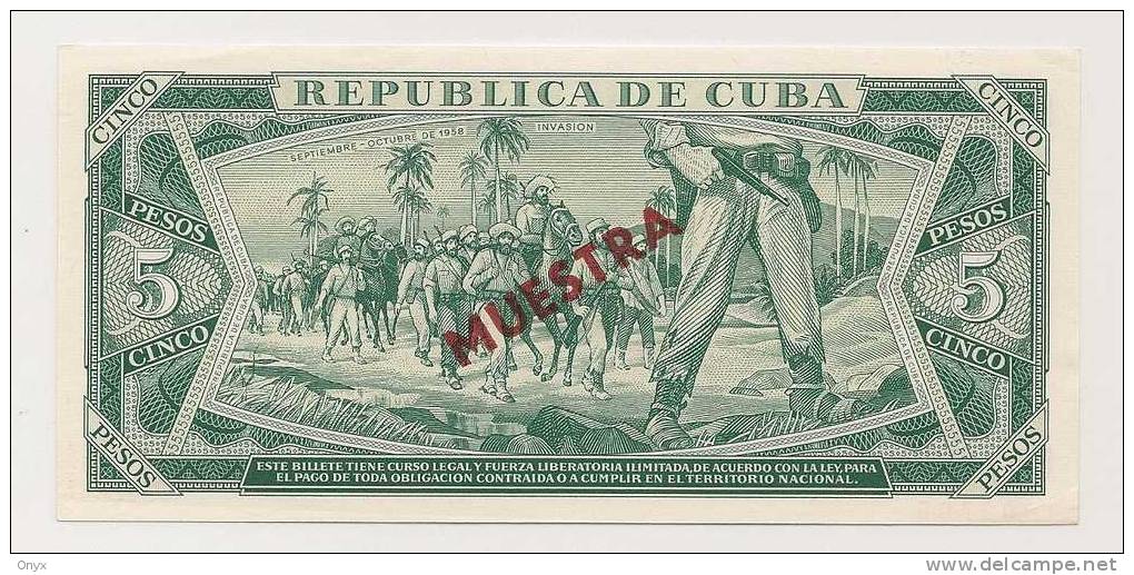 CUBA - 5 PESOS 1986 - SPECIMEN  NEUF / UNC - Kuba