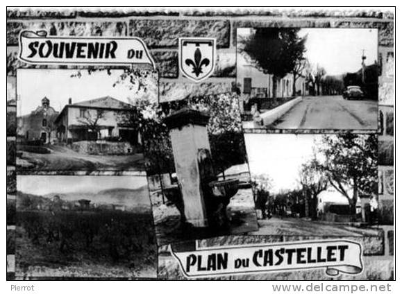 230709A CPSM Glacée N&B (années 1950) Multi-vue : Plan Du Castellet Série Provence Touristique - Le Castellet