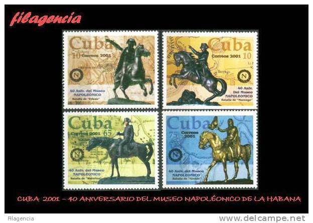 AMERICA. CUBA MINT. 2001 40 ANIVERSARIO DEL MUSEO NAPOLEÓNICO. BATALLAS DE NAPOLEÓN BONAPARTE - Nuevos