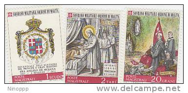 SMOM-1972 10th Anniversary Fra Angelo De Mojana 77-79 MNH - Malte (Ordre De)