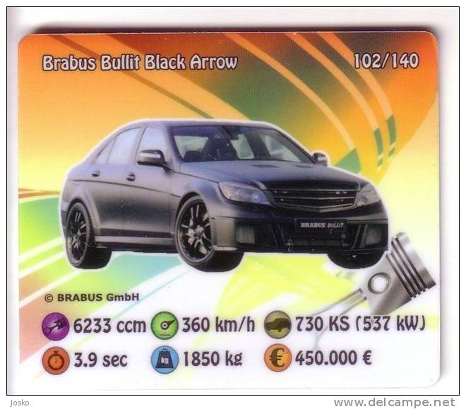 BRABUS BULLIT BLACK ARROW  - Germany Tuner Car  ( Kroatien) Car Automobile Auto Cars Automobiles Automovil Voiture Autos - Sonstige & Ohne Zuordnung