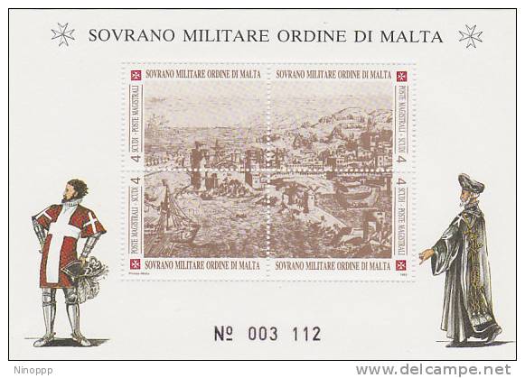 SMOM-1993 BF 41 Old Fortress Souvenir Sheet MNH - Malte (Ordre De)