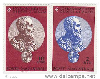 SMOM-1994 500 Years Birth Gran Maestro Jean De La Vallette 449-450  MNH - Malte (Ordre De)