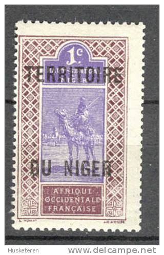 Niger Afrique Occidentale Francaise A.O.F. 1921-22 Mi. 1  1 C Tuareg Overprinted Territoire Du Niger MNH - Other & Unclassified