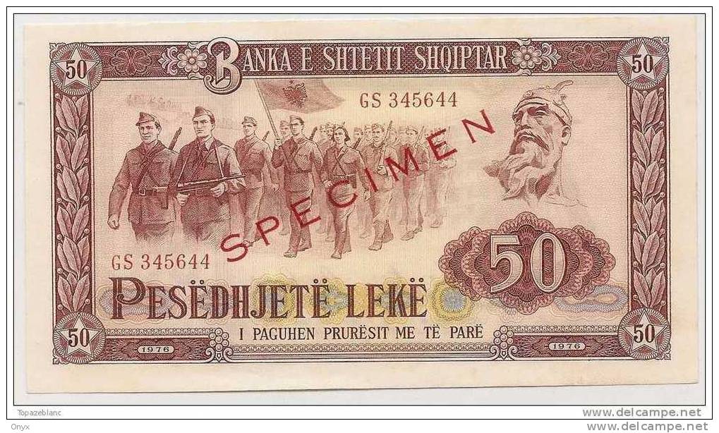 ALBANIA - 50 LEKE 1976 - SPECIMEN - NEUF / UNC / Pick 45 - Albania