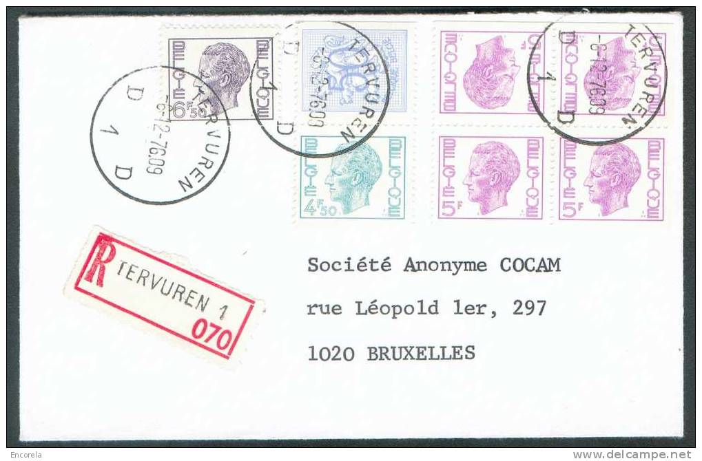 Superbe Petite Lettre Recommandée Affr. ELSTROEM Dt Bloc De 4 Tête-bêche Du Carnet, Obl. Dc TERVUREN 1 Le 6-12-1976 Vers - 1970-1980 Elström