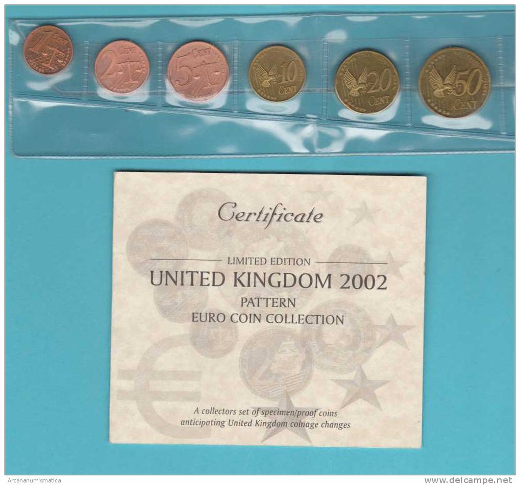 GRAN BRETAÑA 2002. PRUEBAS EURO 9 MONEDAS/COINS  SC/UNC (con Certificado)  DL-7157 - Pruebas Privadas