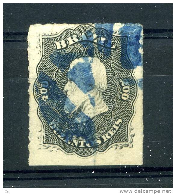 Brésil  -  1876  :  Yv  35  (o)   Oblitération Bleue - Gebraucht