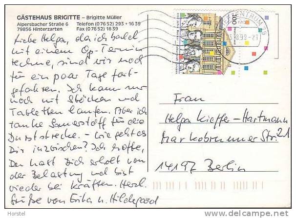 D-79856 Hinterzarten - Gästehaus Brigitte - Nice Stamp - Hinterzarten