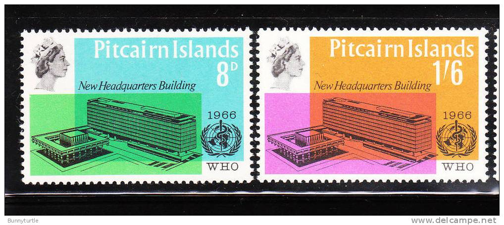 Pitcairn Islands 1966 WHO Headquarters Issue Omnibus MNH - Pitcairninsel