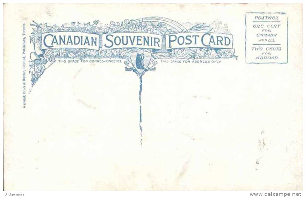 CR12 - OLD STAMP On POSTCARD Year 1908  CANADA Timber Chute To See!! - Niagarafälle