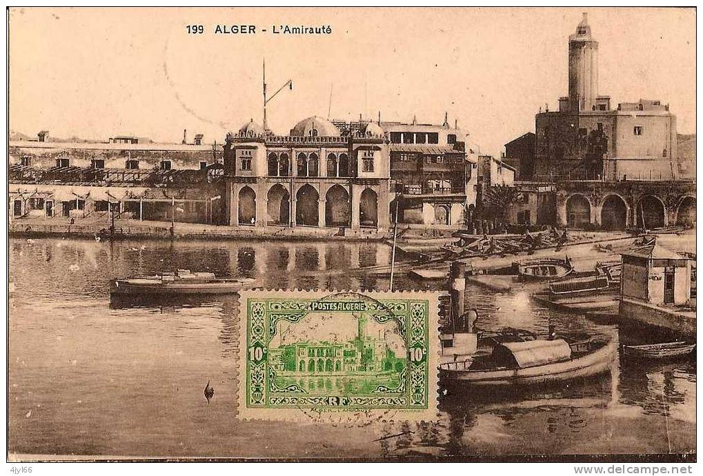 Carte Maximum MAXICARD ALGERIE - ALGER L´Amirauté - Cachet ALGER 17 Avril 1938 - Edition L. & Y. - TB** - Cartes-maximum