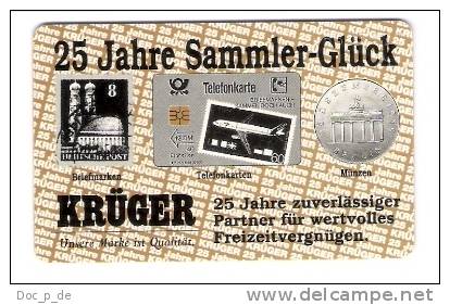Germany - S 56 07/92 - Krüger - Stamp - Coin - Phonecard Picture  -Briefmarken - Münze -  Chipcard - Sellos & Monedas