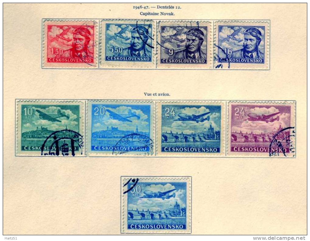 Tchécoslovaquie CSSR :  Aériens N° PA 19/27 (o) - Airmail