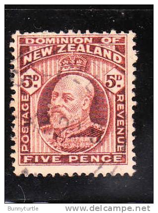 New Zealand 1909-12 Edward VII 5p Used - Oblitérés