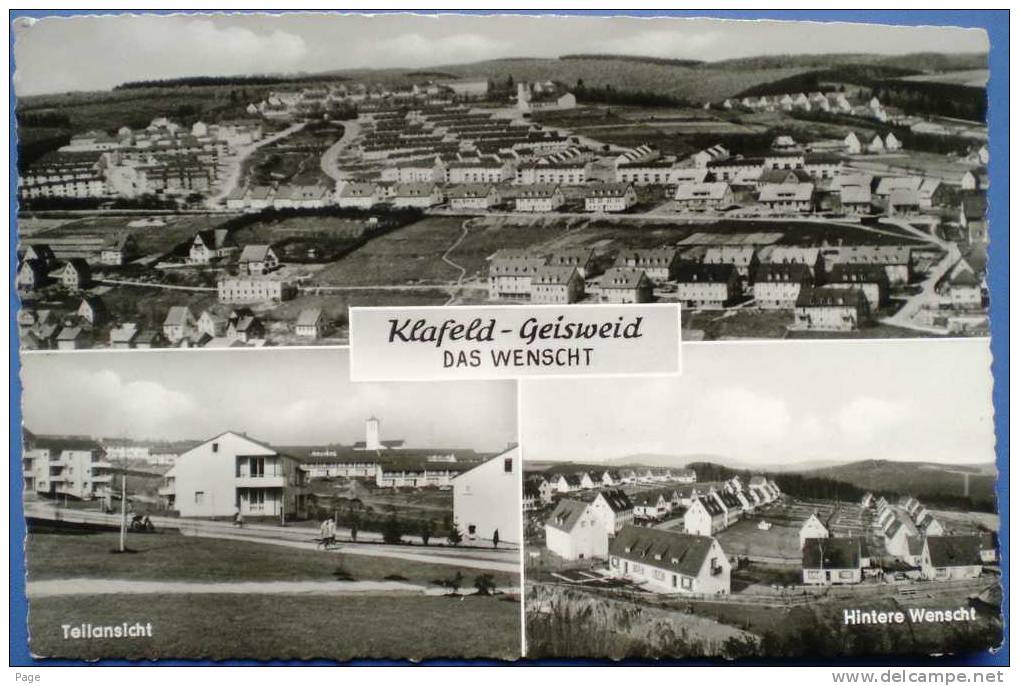 Klafeld ,Geisweid,Das Wenscht, 3-Bild-Karte,1960,Siegen, - Siegen