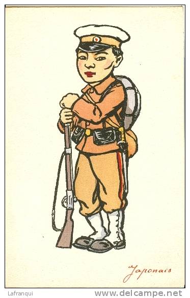 MILITAIRES-militaria - Ref 917- Illustrateur - Japonais - Japon - Carte Bon Etat - - Uniformes