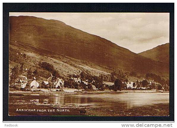 Early Real Photo Postcard Houses At Arrochar From The North - Dunbartonshire Scotland - Ref 434 - Dunbartonshire