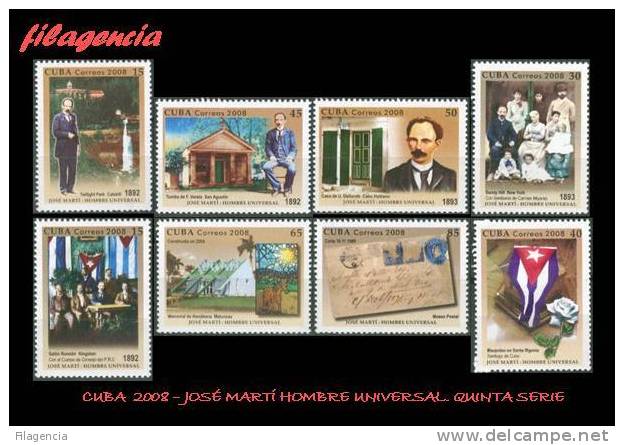 AMERICA. CUBA MINT. 2008 JOSÉ MARTÍ HOMBRE UNIVERSAL. QUINTA SERIE - Unused Stamps