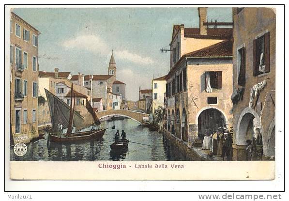 Veneto CHIOGGIA Venezia Canale Della Vena 1910 Viaggiata - Chioggia