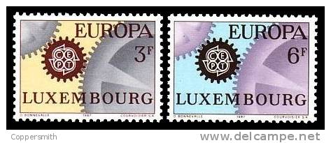 (006) Luxembourg  Europa 1967 / Zahnrräder / Cogwheels   ** / Mnh  Michel 748-49 - Unused Stamps