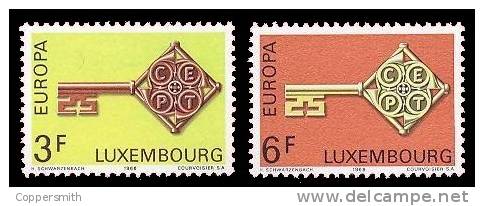 (017) Luxembourg  Europa 68 / Key / Clef / Schlüssel   ** / Mnh  Michel 771-72 - Ungebraucht