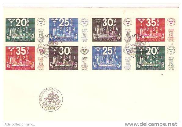 28663)lettera Svedese F.d.c. 2x20ore+2x25ore+2x30ore+2x35ore + Annullo - FDC