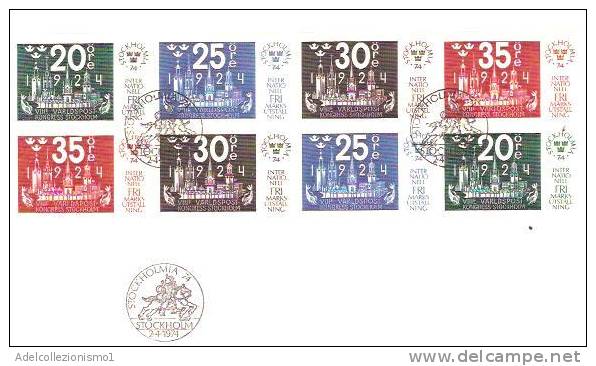 28664)lettera Svedese F.d.c. 2x20ore+2x25ore+2x30ore+2x35ore + Annullo - FDC
