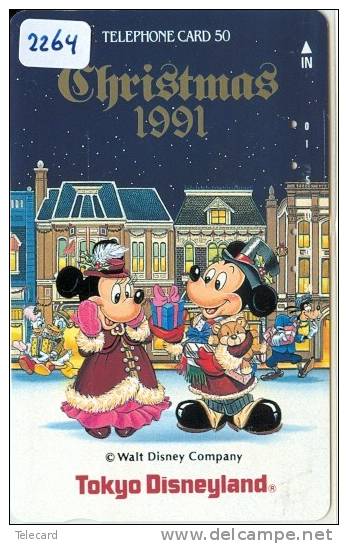 Télécarte DISNEY (2264) * CHRISTMAS * 110-115096 *  Telefonkarte Japan * Mickey Mouse - Disney
