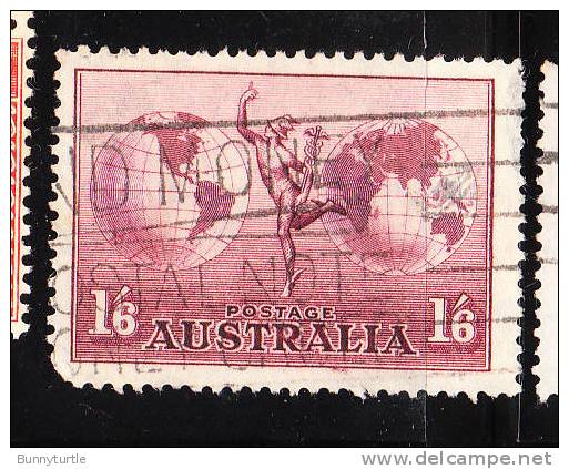 Australia 1934 Mercury & Hemispheres Air Post Stamp Globe Used - Used Stamps