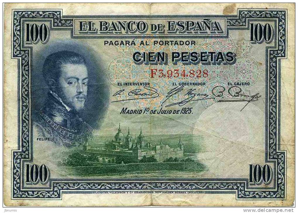 Espagne Spain 100 Pesetas 1° De Julio De 1925 (1936) P69c - 100 Peseten